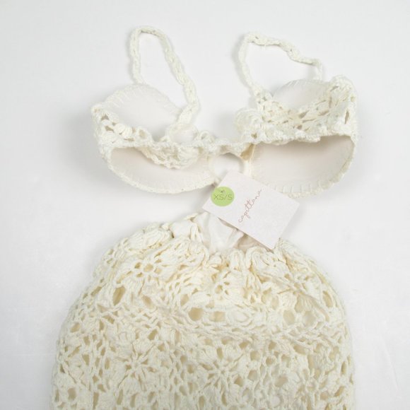 Capittana Martina Crochet Cover-Up Dress Lined White - XS to S - Picture 6 of 8